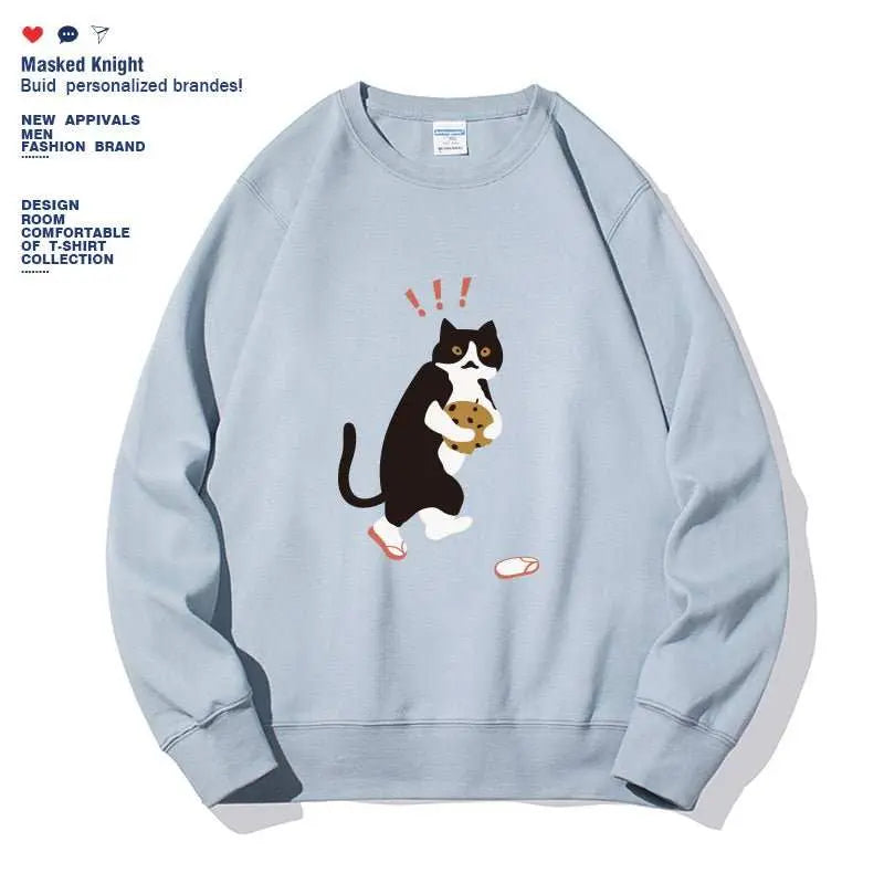 Women's Fashionable Solid Color Printed Long Sleeved Sweatshirt - AMIR BAGS INDIA PRIVATE LIMITED