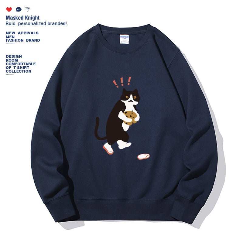 Women's Fashionable Solid Color Printed Long Sleeved Sweatshirt - AMIR BAGS INDIA PRIVATE LIMITED