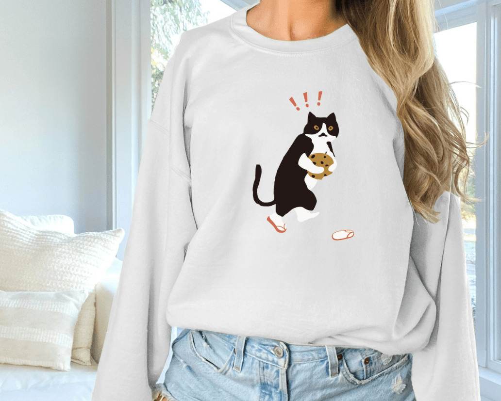 Women's Fashionable Solid Color Printed Long Sleeved Sweatshirt - AMIR BAGS INDIA PRIVATE LIMITED