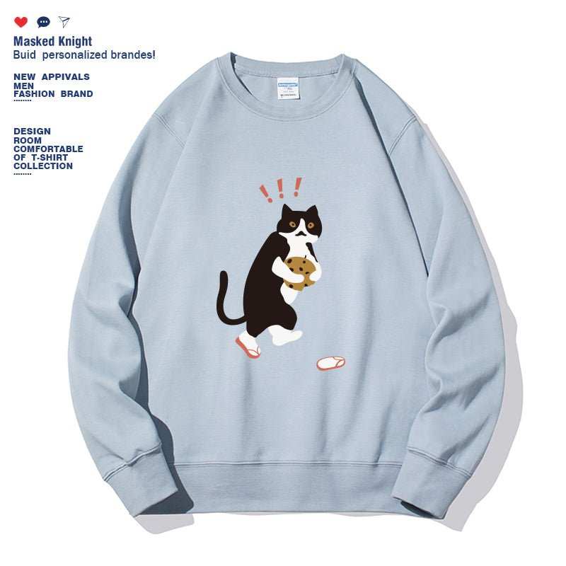 Women's Fashionable Solid Color Printed Long Sleeved Sweatshirt - AMIR BAGS INDIA PRIVATE LIMITED