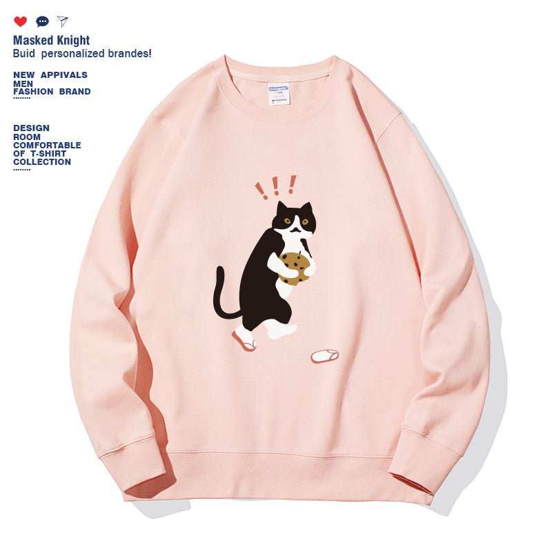 Women's Fashionable Solid Color Printed Long Sleeved Sweatshirt - AMIR BAGS INDIA PRIVATE LIMITED