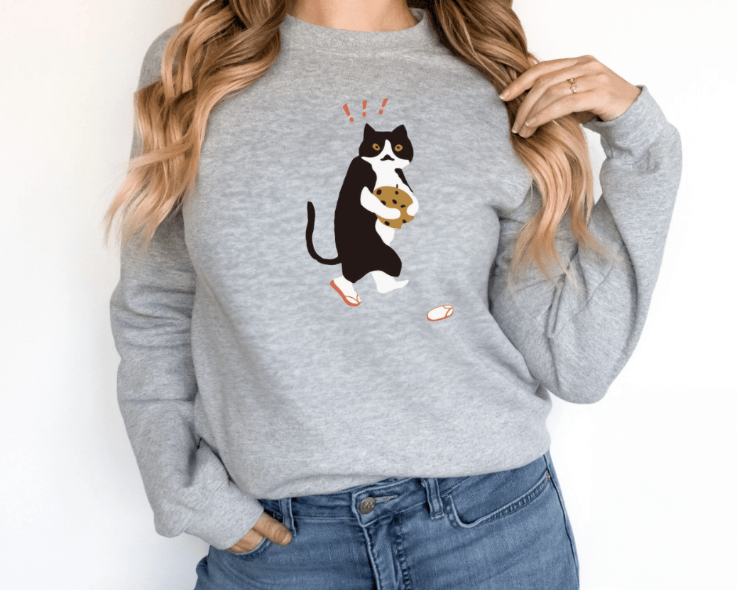 Women's Fashionable Solid Color Printed Long Sleeved Sweatshirt - AMIR BAGS INDIA PRIVATE LIMITED