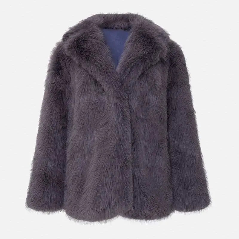 Women's Fashionable Solid Color Temperament Short Coat - AMIR BAGS INDIA PRIVATE LIMITED