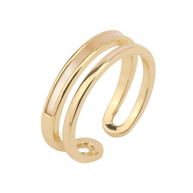 Women's Fritillaria Double Plain Ring - AMIR BAGS INDIA PRIVATE LIMITED