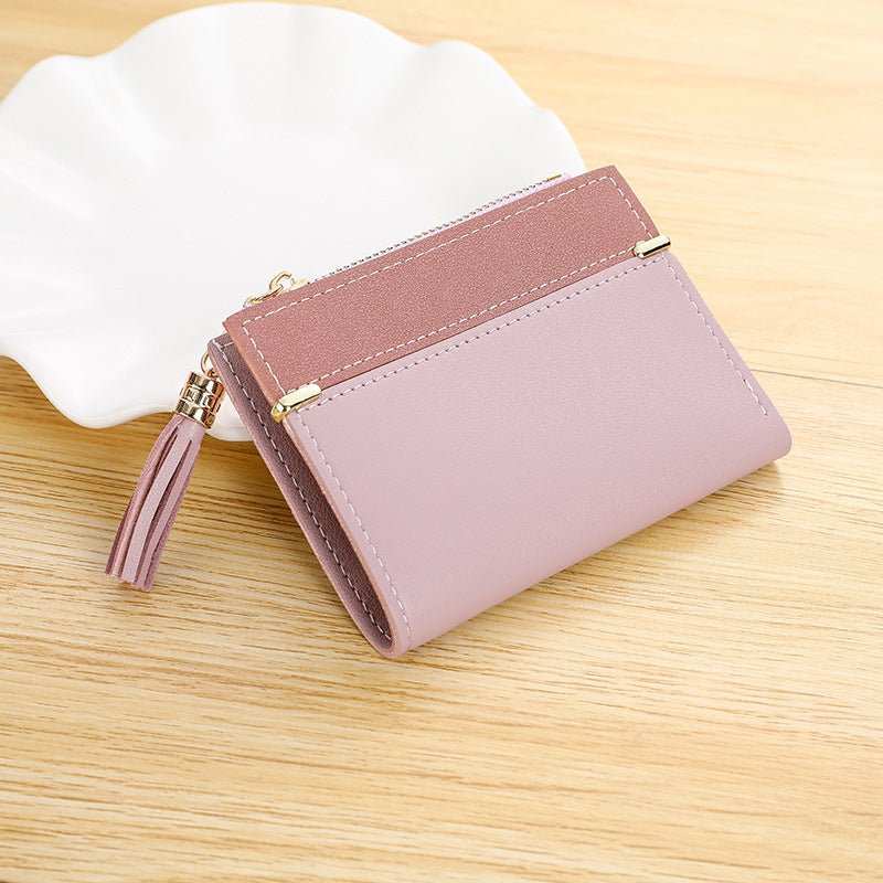 Women's Frosted Multiple Card Slots Buckle Short Zipper Wallet - AMIR BAGS INDIA PRIVATE LIMITED