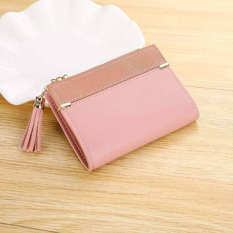 Women's Frosted Multiple Card Slots Buckle Short Zipper Wallet - AMIR BAGS INDIA PRIVATE LIMITED