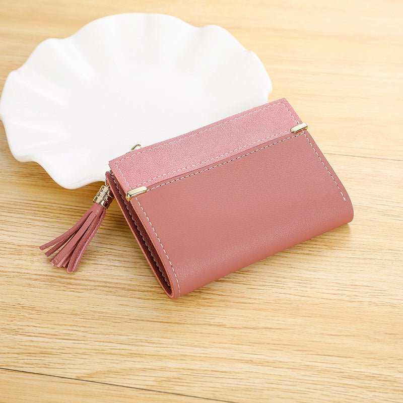Women's Frosted Multiple Card Slots Buckle Short Zipper Wallet - AMIR BAGS INDIA PRIVATE LIMITED