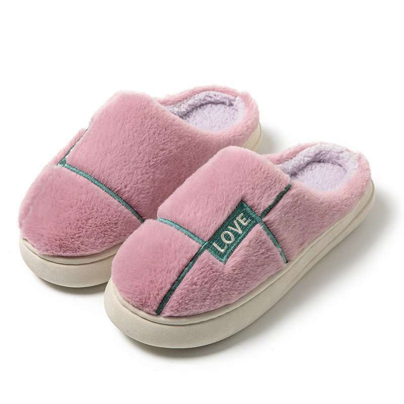 Women's Home Shoes Indoor Furry Slippers Winter Solid Color Indoor Cozy Shoes - AMIR BAGS INDIA PRIVATE LIMITED