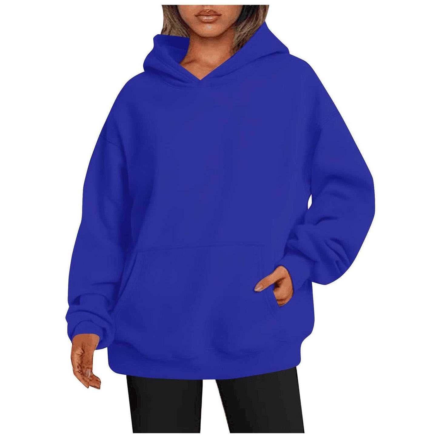 Women's Hoodies With Pockets Fashion Solid Sweatshirt Oversized Hooded Sweater Womens Clothing - AMIR BAGS INDIA PRIVATE LIMITED