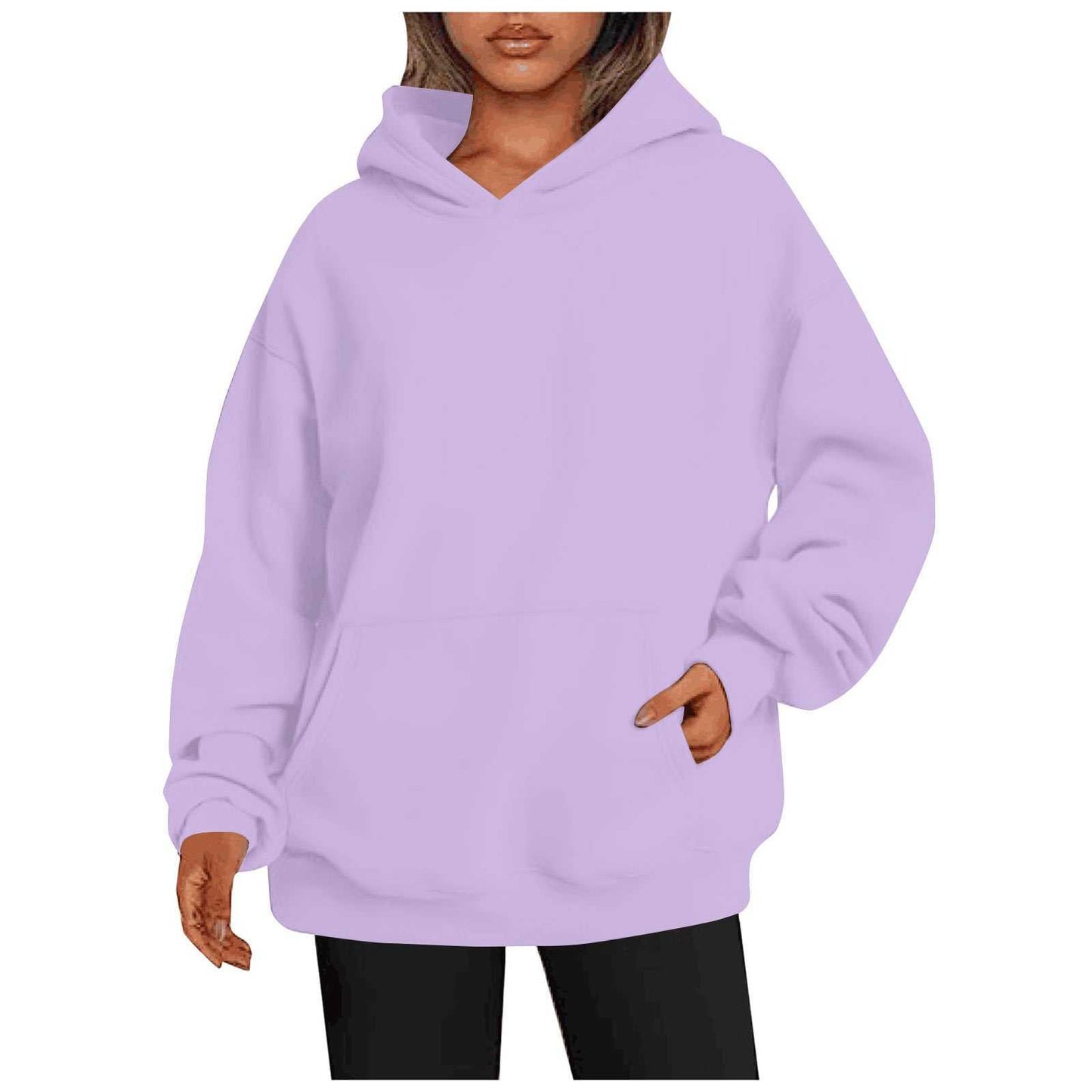 Women's Hoodies With Pockets Fashion Solid Sweatshirt Oversized Hooded Sweater Womens Clothing - AMIR BAGS INDIA PRIVATE LIMITED