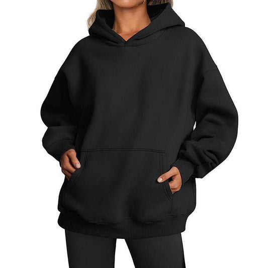 Women's Hoodies With Pockets Fashion Solid Sweatshirt Oversized Hooded Sweater Womens Clothing - AMIR BAGS INDIA PRIVATE LIMITED