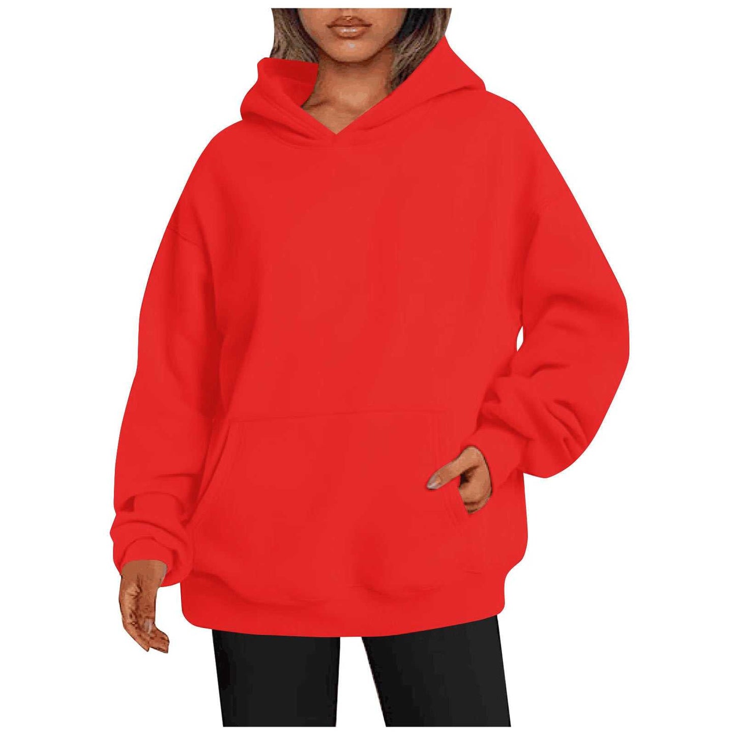 Women's Hoodies With Pockets Fashion Solid Sweatshirt Oversized Hooded Sweater Womens Clothing - AMIR BAGS INDIA PRIVATE LIMITED