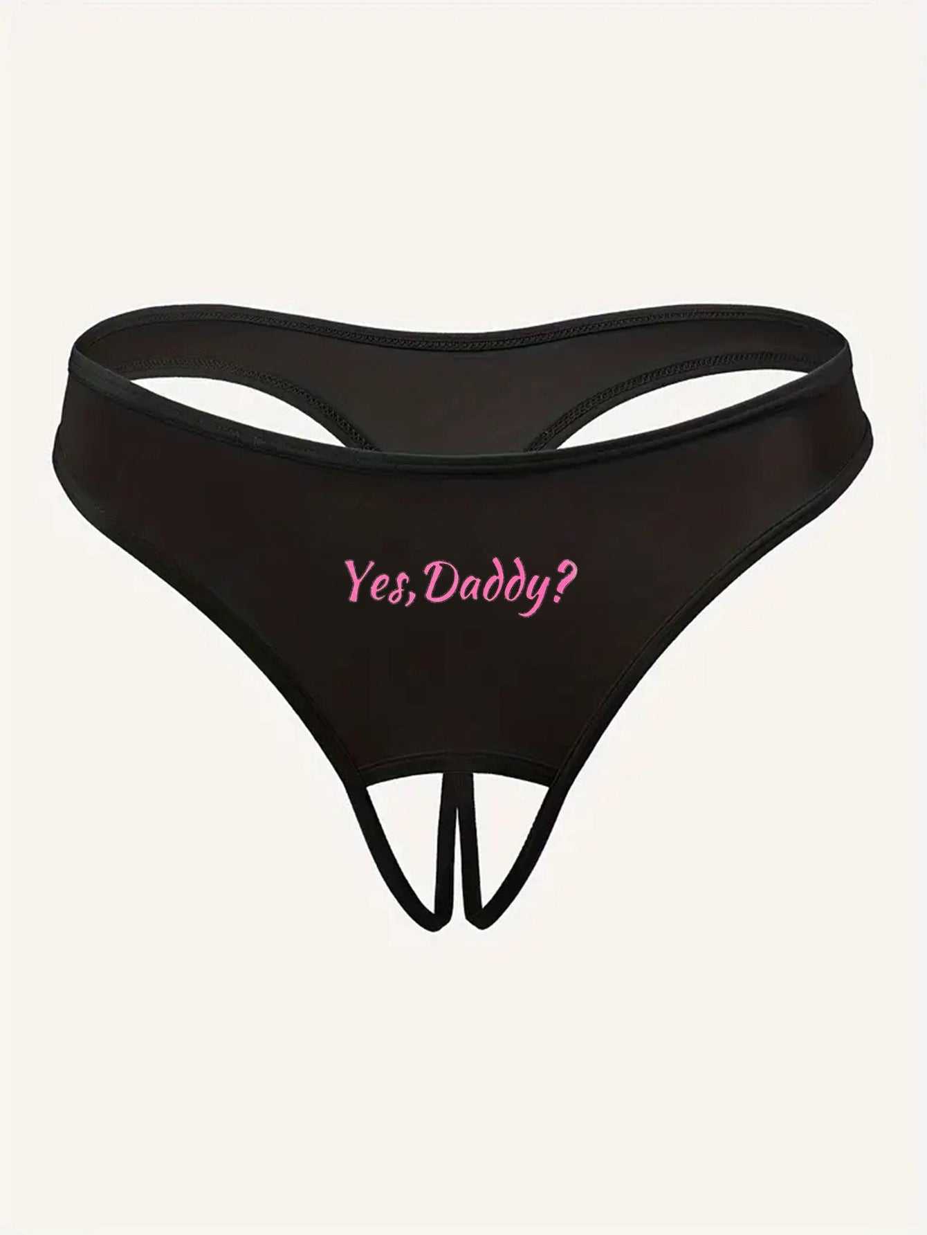 Women's Letter Printed Hollow Underwear - AMIR BAGS INDIA PRIVATE LIMITED
