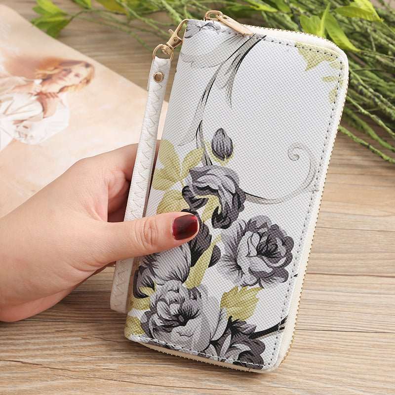 Women's Long Wallet Printed Single - pull Mobile Phone Bag Clutch - AMIR BAGS INDIA PRIVATE LIMITED