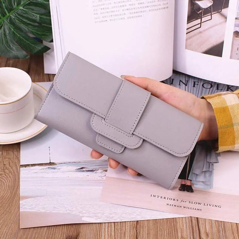 Women's Long Wallet Tri - fold Clutch Large Capacity - AMIR BAGS INDIA PRIVATE LIMITED