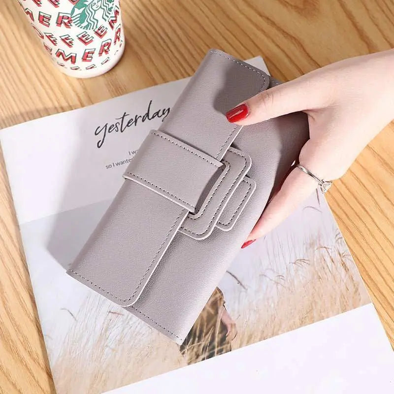 Women's Long Wallet Tri - fold Clutch Large Capacity - AMIR BAGS INDIA PRIVATE LIMITED