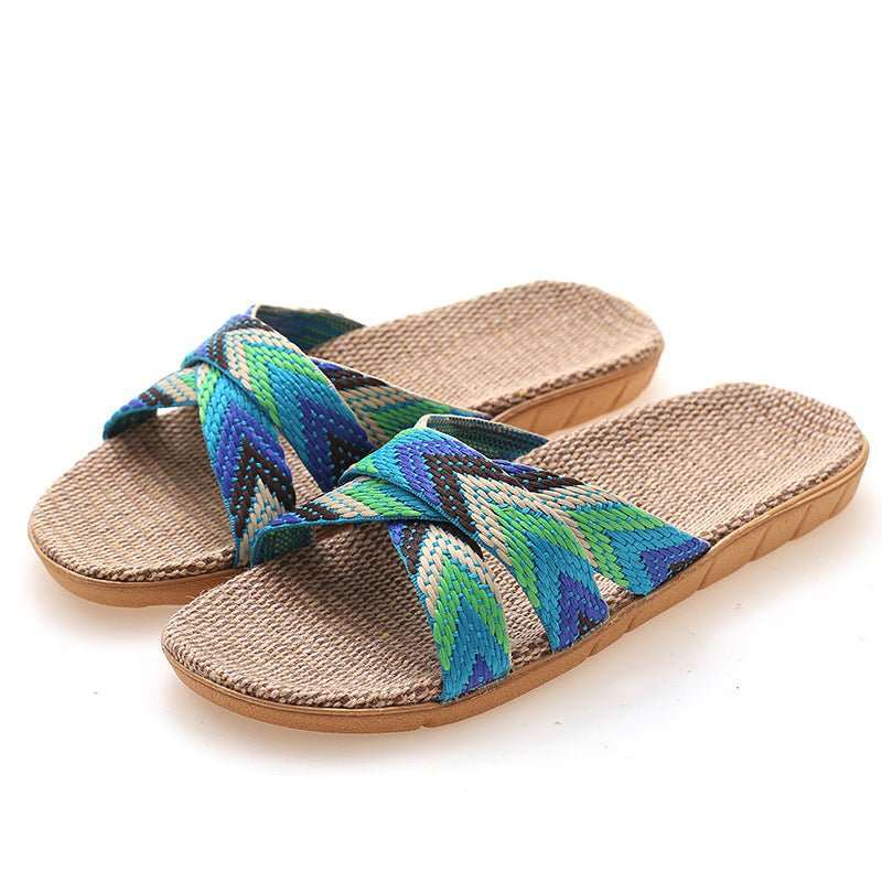 Women's Non - slip Thick - soled Linen Slippers - AMIR BAGS INDIA PRIVATE LIMITED