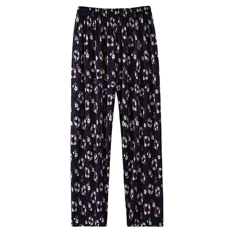 Women's Plus - sized Ice Silk Elastic Pants Cropped Straight - AMIR BAGS INDIA PRIVATE LIMITED