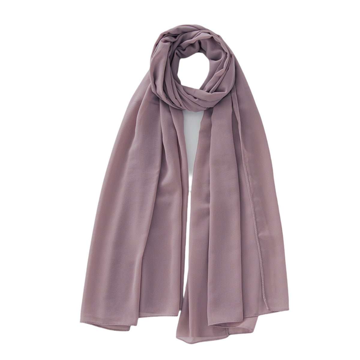 Women's Pure Color Pearl Chiffon Bubble Scarf Gauze Scarf - AMIR BAGS INDIA PRIVATE LIMITED