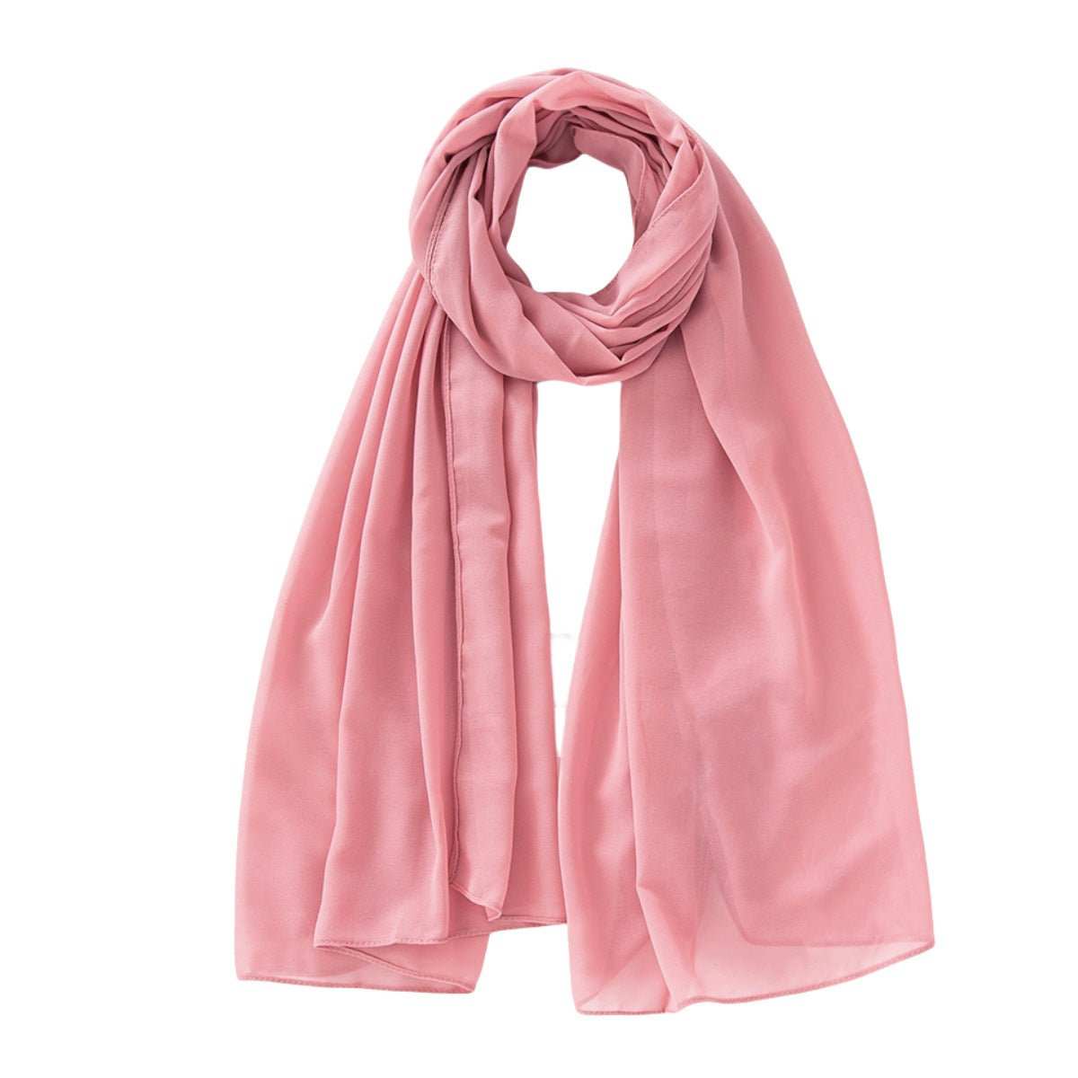 Women's Pure Color Pearl Chiffon Bubble Scarf Gauze Scarf - AMIR BAGS INDIA PRIVATE LIMITED