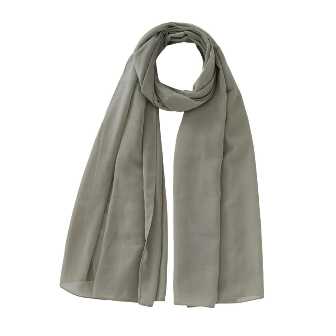 Women's Pure Color Pearl Chiffon Bubble Scarf Gauze Scarf - AMIR BAGS INDIA PRIVATE LIMITED