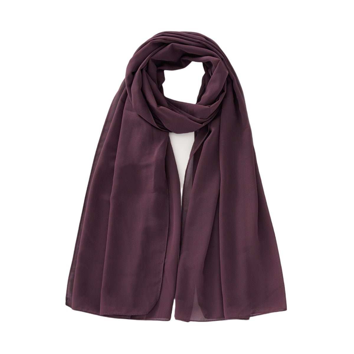 Women's Pure Color Pearl Chiffon Bubble Scarf Gauze Scarf - AMIR BAGS INDIA PRIVATE LIMITED