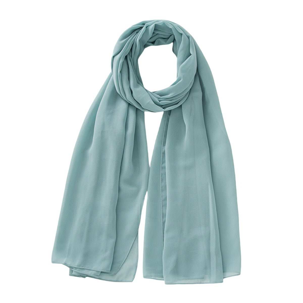 Women's Pure Color Pearl Chiffon Bubble Scarf Gauze Scarf - AMIR BAGS INDIA PRIVATE LIMITED