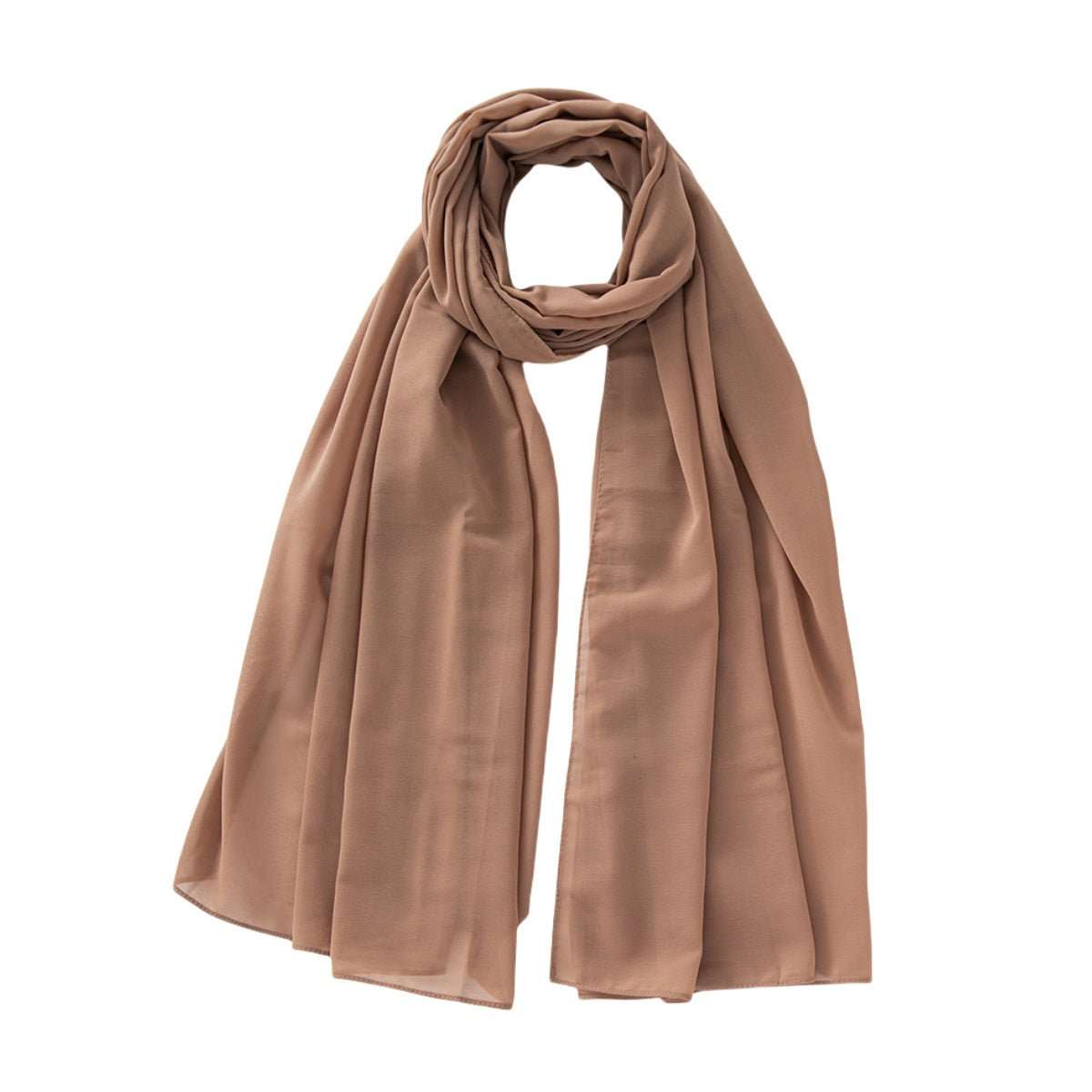 Women's Pure Color Pearl Chiffon Bubble Scarf Gauze Scarf - AMIR BAGS INDIA PRIVATE LIMITED