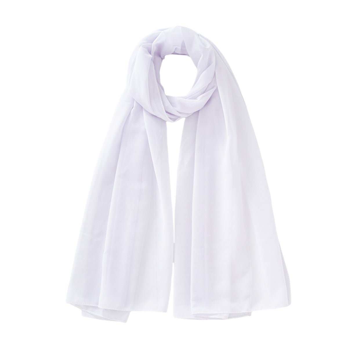Women's Pure Color Pearl Chiffon Bubble Scarf Gauze Scarf - AMIR BAGS INDIA PRIVATE LIMITED