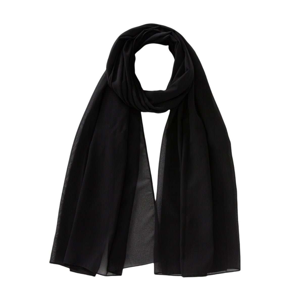 Women's Pure Color Pearl Chiffon Bubble Scarf Gauze Scarf - AMIR BAGS INDIA PRIVATE LIMITED