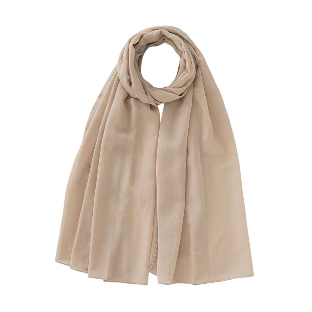 Women's Pure Color Pearl Chiffon Bubble Scarf Gauze Scarf - AMIR BAGS INDIA PRIVATE LIMITED