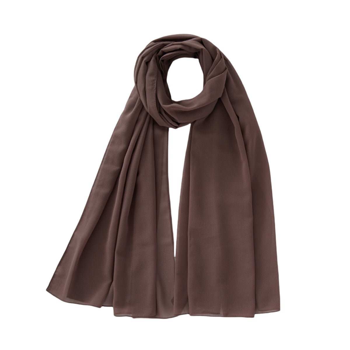 Women's Pure Color Pearl Chiffon Bubble Scarf Gauze Scarf - AMIR BAGS INDIA PRIVATE LIMITED