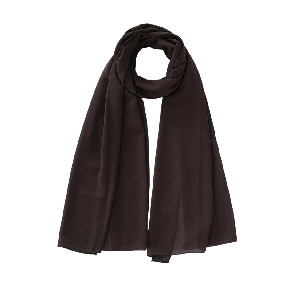 Women's Pure Color Pearl Chiffon Bubble Scarf Gauze Scarf - AMIR BAGS INDIA PRIVATE LIMITED