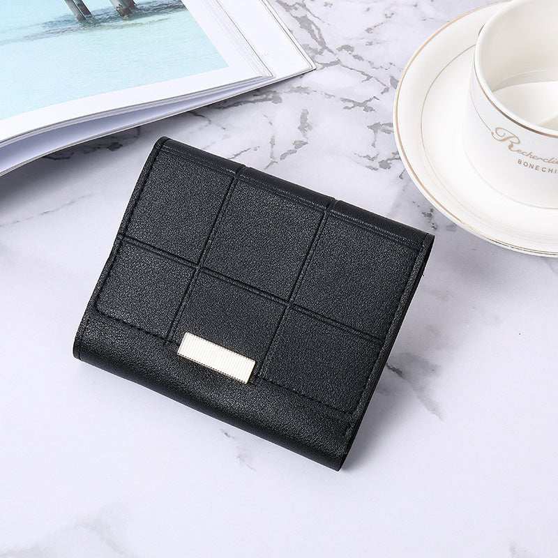 Women's Short Three Fold Multiple Card Slots Large Capacity Zipper Coin Purse - AMIR BAGS INDIA PRIVATE LIMITED