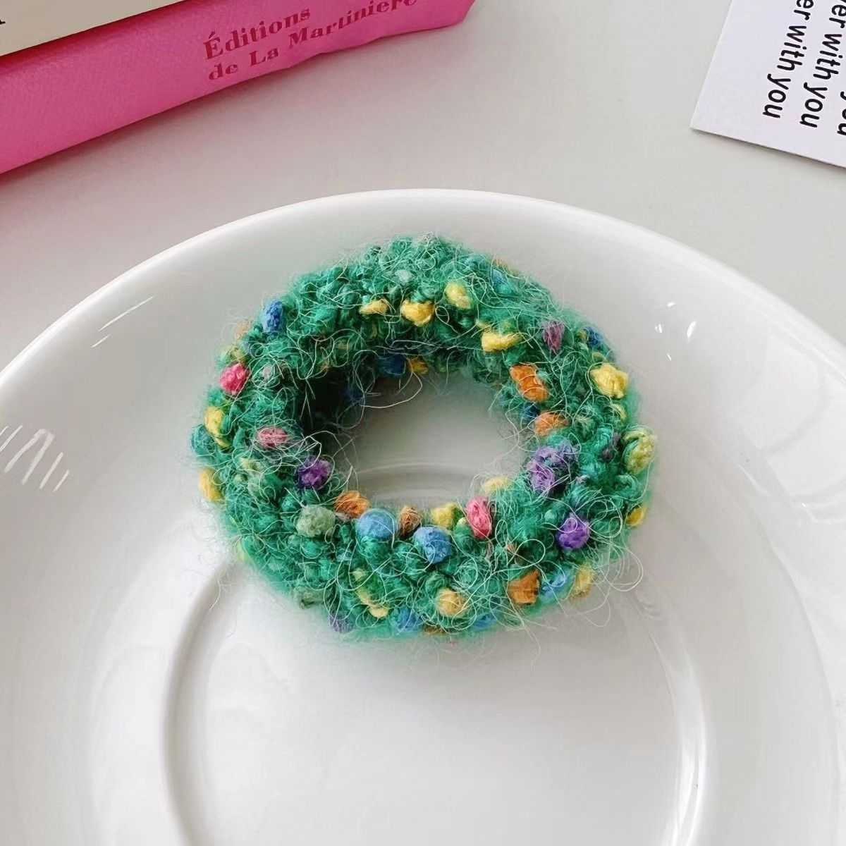 Women's Simple Plush Color Large Intestine Hair Ring - AMIR BAGS INDIA PRIVATE LIMITED