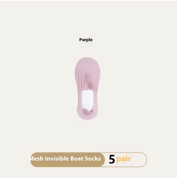 Women's Summer Thin Breathable Traceless Invisible Socks - AMIR BAGS INDIA PRIVATE LIMITED