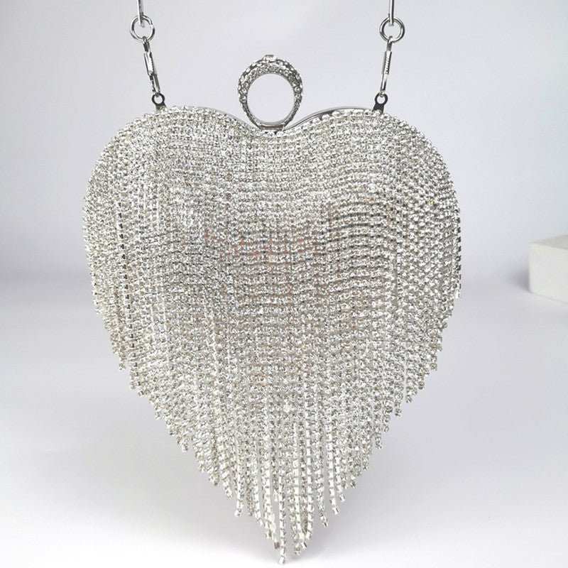 Women's Tassel Inlaid Diamond Handbag - AMIR BAGS INDIA PRIVATE LIMITED