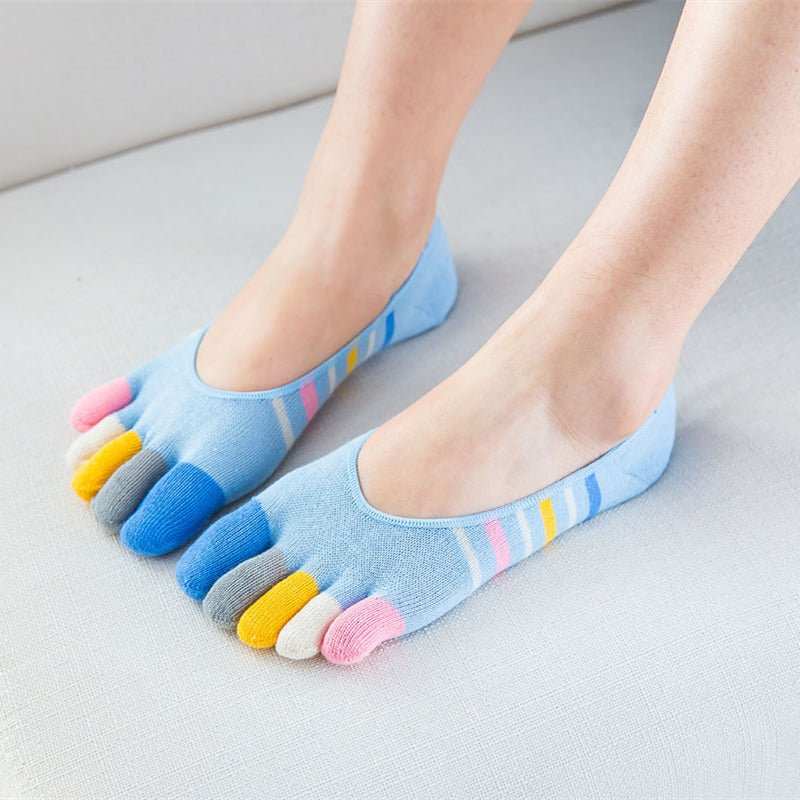 Women's Toe Socks Summer Cotton Invisible Toe Socks Toe Socks - AMIR BAGS INDIA PRIVATE LIMITED