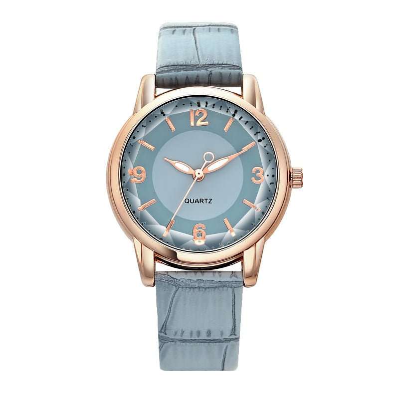 Women's Two - tone Dial Belt Quartz Watch - AMIR BAGS INDIA PRIVATE LIMITED