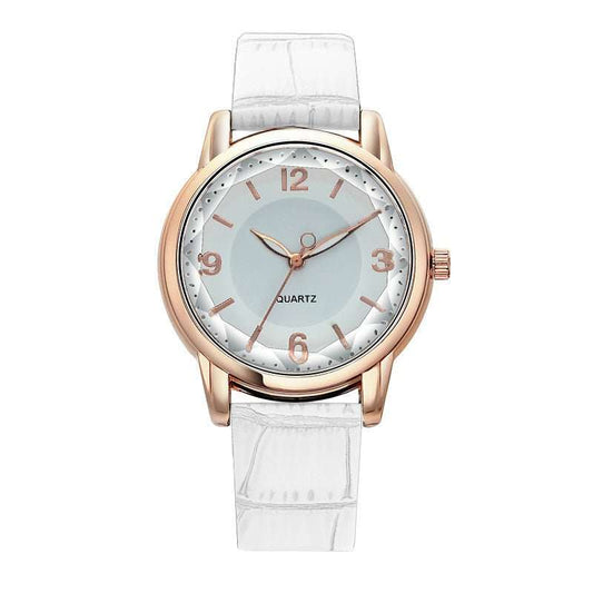 Women's Two - tone Dial Belt Quartz Watch - AMIR BAGS INDIA PRIVATE LIMITED
