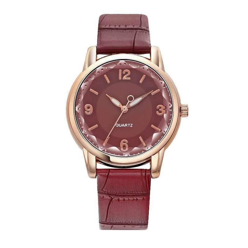 Women's Two - tone Dial Belt Quartz Watch - AMIR BAGS INDIA PRIVATE LIMITED
