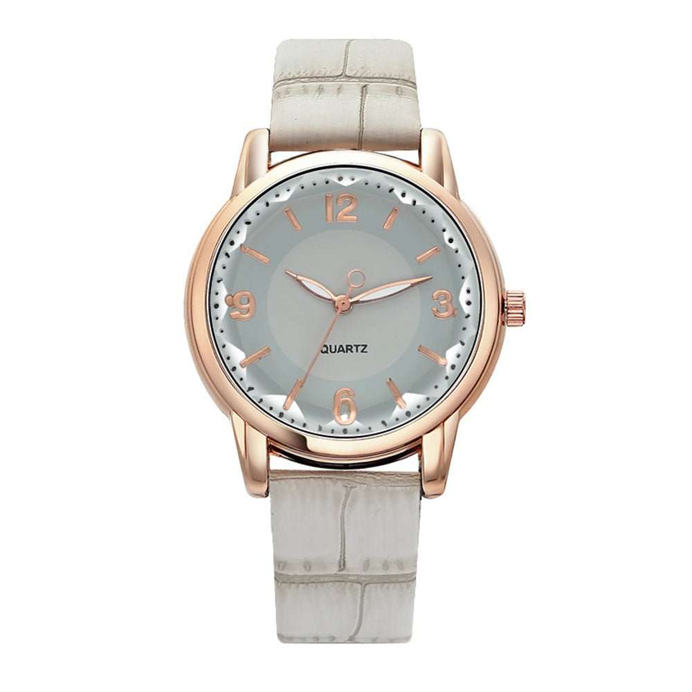 Women's Two - tone Dial Belt Quartz Watch - AMIR BAGS INDIA PRIVATE LIMITED