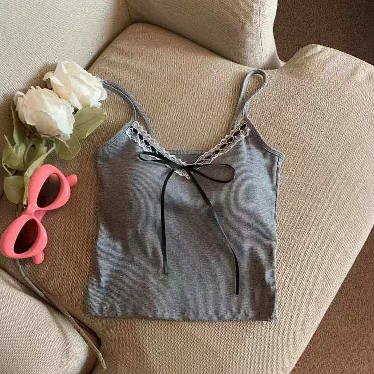 Women's V - neck Bowknot Camisole - AMIR BAGS INDIA PRIVATE LIMITED