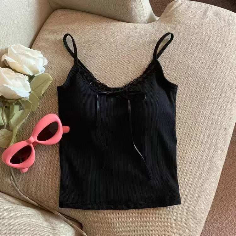 Women's V - neck Bowknot Camisole - AMIR BAGS INDIA PRIVATE LIMITED
