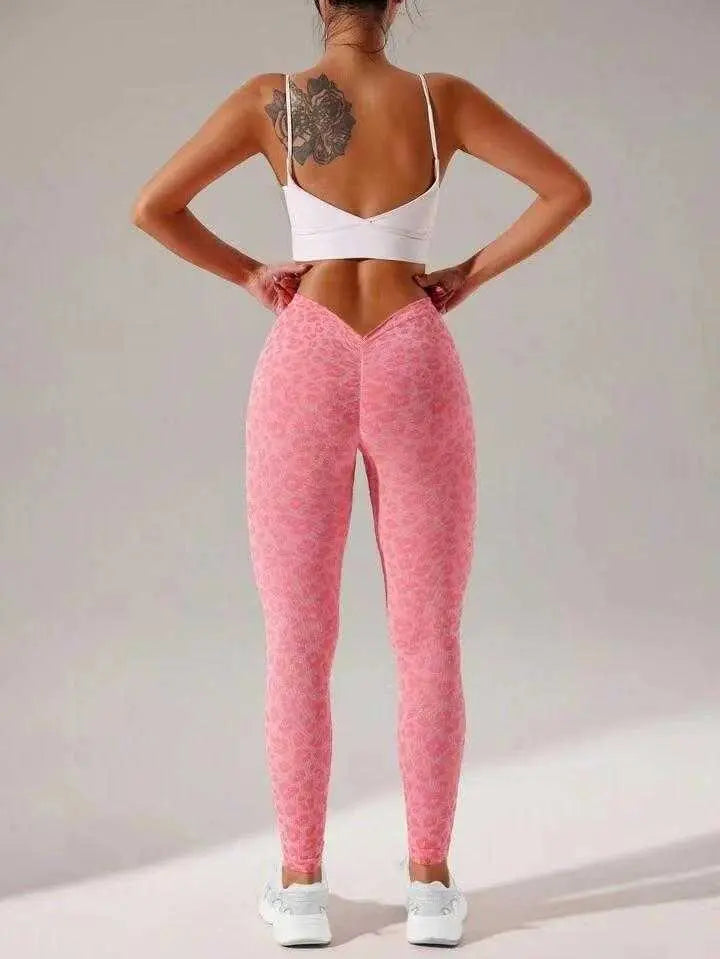 Women's V - waist Double Hip Lifting Outdoor Sport Running Training Tights - AMIR BAGS INDIA PRIVATE LIMITED