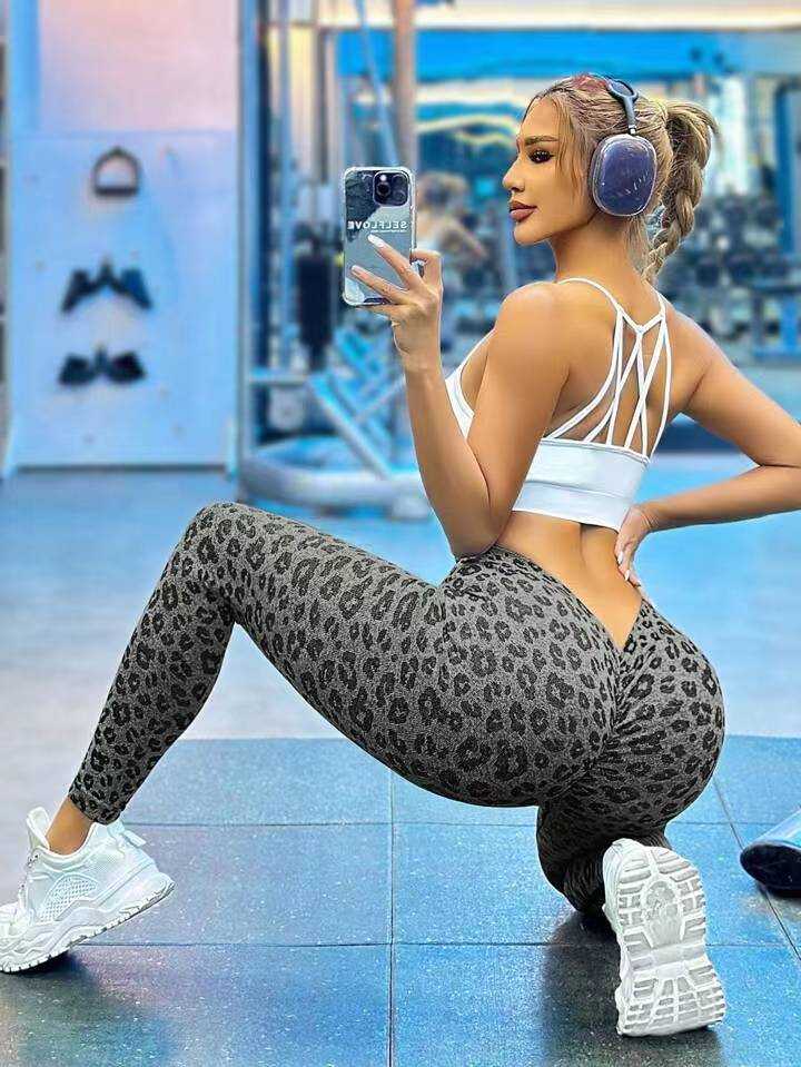 Women's V - waist Double Hip Lifting Outdoor Sport Running Training Tights - AMIR BAGS INDIA PRIVATE LIMITED