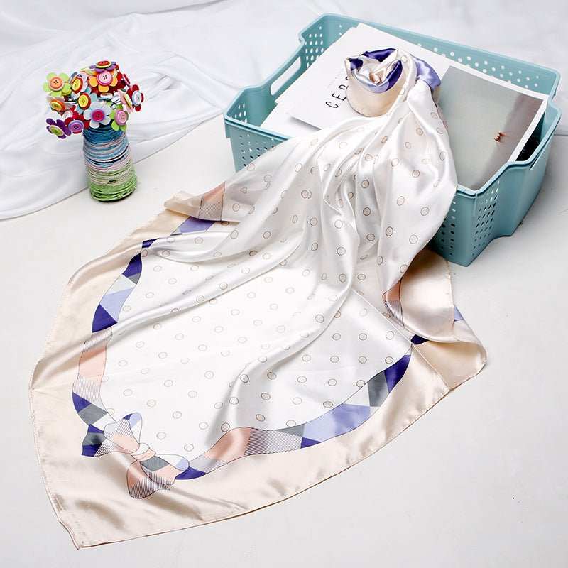 Women's Vintage Printed Silk Scarf - AMIR BAGS INDIA PRIVATE LIMITED