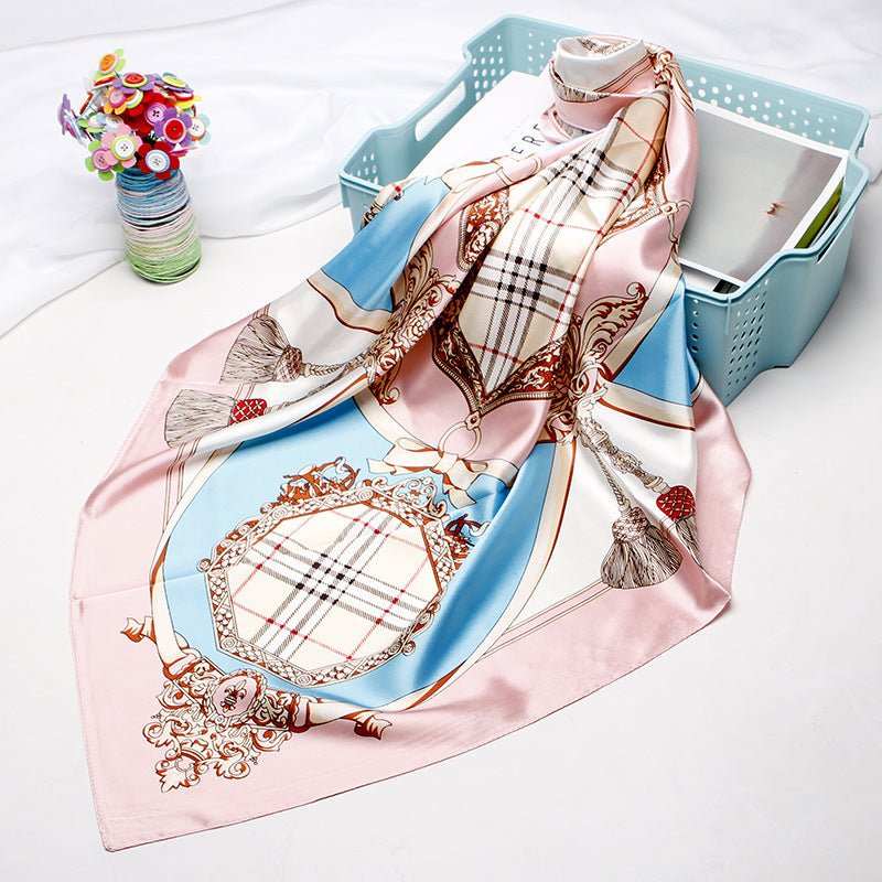 Women's Vintage Printed Silk Scarf - AMIR BAGS INDIA PRIVATE LIMITED