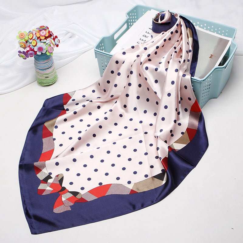 Women's Vintage Printed Silk Scarf - AMIR BAGS INDIA PRIVATE LIMITED