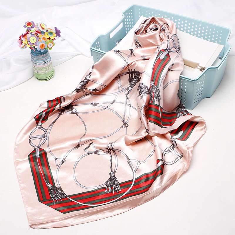 Women's Vintage Printed Silk Scarf - AMIR BAGS INDIA PRIVATE LIMITED